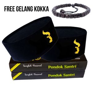 peci songkok kujang logo bordir merah