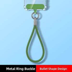 High-End Phone Lanyard for Men And Women Durable Neck Strap Handheld Mobile Phone Accessories Short Wristband with Ring Buckle Anti-Lost Case