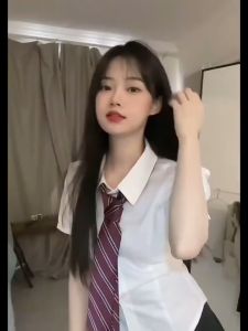 Polo Collar White Shirt Womens  French Bubble Sleeves White Shirt Womens Waist Closed Fit Top uniform tops Blouse Short Sleeve #W424