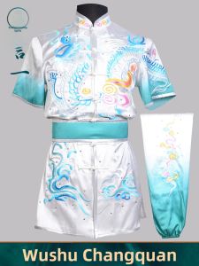 Gradient Transition Color Performance Costume with Embroidery and Sequins