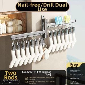 Wall-mounted Multi-purpose Drying Rack
