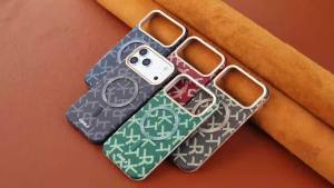 Luxury Faux Leather Phone Case Magnet Wireless Charging Frosted Feel For iPhone 18 Pro Max 17 Air 16 15 14 13