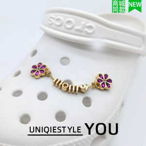 New Crocs Colorful Smile Hole Shoe Accessories Beads Star Chain Smile Face Design Shoe Parts And Accessories