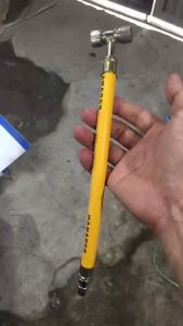 Dây bơm hơi 2 đầu búa dài 30cm ( Mã V30 ) dây cao su bọc nhựa màu Vàng - Vòi bơm xe đạp - bơm xe máy