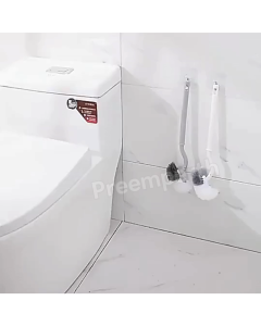 Preemperth-(1แถม 1) แปรงล้างห้องน้ำ แถมฟรี  ตะขอแขวนติดผนัง 1 ชิ้น