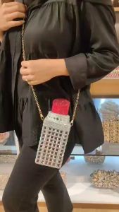 Waiwai Clutch Tas Pesta Unik Lipstick Mini Selempang Berkilau Full Diamond 217 Clutch