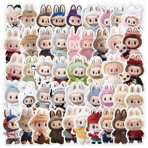 Waterproof DIY Stickers 50 Pcs Cute Labubu Graffiti Decals for Mobile Phone Computer Decoration Creative Cartoon Sticker Sheets