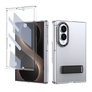 szhaiyu | Luxury Transparent Invisible Kickstand Case for Samsung Galaxy Z Fold 8 Ultra 7 6 5 4 Tempered Glass Screen Film Anti-drop Cover