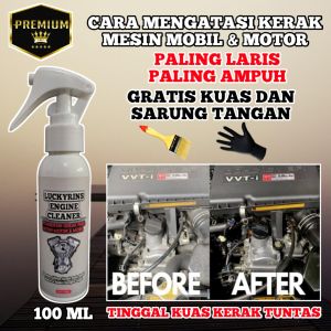 PEMBERSIH KERAK MESIN MOBIL MOTOR GRATIS KUAS DAN SARUNG TANGAN