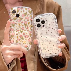 Compatible with iPhone case 15 Pro Max 11 13 Small Floral casing 12 14 XR X Xs Max shockproof anti-drop clear 7 8 Plus