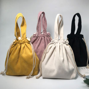 Japanese Style Cute Lunch Box Bag Lunch Bag Canvas Large Capacity Mummy Satchel Portable Handheld Lunch Bag Lunch Bag