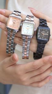 BIDEN Jam Tangan Couple Kalender Full Luminous Tali Stainless Steel Kuarsa Klasik Jam Tangan Original