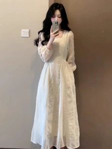 XUECAIQI | Spring French Gentle Loose Knit Cardigan and Dress Set