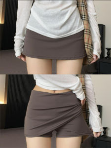 LANMENGYA | Anti-See-Through Fat-Covering Slimming Versatile A-Line Stretchy Butt-Hugging Sport Skirt