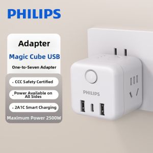 Philips | 7-Port Mini Multifunctional Extension Socket