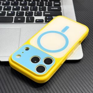 szhaiyu | Candy Contrast Color For Magsafe Magnetic Case For iPhone Air 18 17 16 15 14 13 Pro Max Plus Full Lens Protect Shockproof Cover