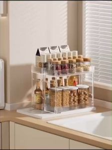 TITIชั้นจัดเก็บ ชั้นจัดเก็บเครื่องสำอางค์ ชั้นเก็บชุดเครื่องปรุง ชั้นเก็บของ ที่เก็บของแบบอะคริลิค ชั้นวางของ ชั้นวางเลื่อนเก็บได้