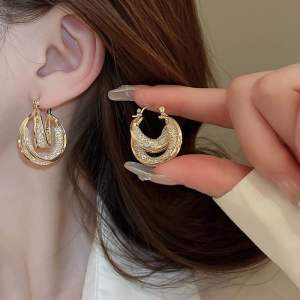 (Bebas beli 2 dapat bonus) H-Girl888 COD A172 Anting bulat cakep titanium wanita Korea
