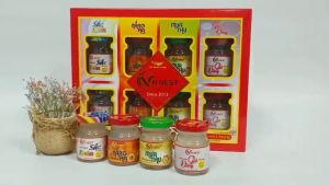 HỘP QUÀ YẾN 4 MÙA - 08 Hũ Yến chưng đường phèn VN NEST HƯƠNG VỊ 4 MÙA - Hộp 08 Hũ x 70ml - Tổ Yến nguyên chất - Thương hiệu Yến Sào VN NEST