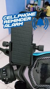 Surfy Anti-Theft Cellphone Holder With Reminder Alarm Sensor Alloy Adjustable Side Mirror Mount Handle Bar Mount