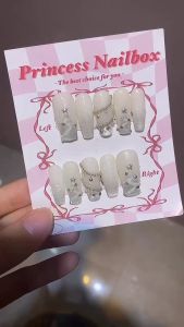 PrincessNailbox[mãTP24]móng úp sơn gelthiết kế thủ công(tặng keodũamiếng dángiấy lau…)