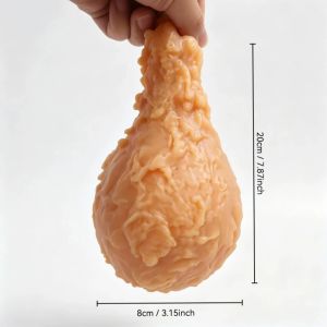 Beast Kingdom | Natasha Simulated Squishy Chicken Turkey Leg Creative Fun Piggy Shaped Stress Relief Soft Anti-Anxiety ADHD Sensory Fidget Toy