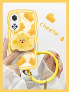 Applicable to Huawei Nova7 Phone Case Transparent Silicone Nova10pro Yellow Cheese Bracket Nova9/8se Autumn Internet Celebrity Nv6/5 Wave Edge P30 All-Inclusive Drop-Resistant Mate20 Bracelet