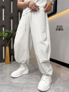 Quần Ống Đứng Rộng Rãi Thời Trang Mùa Hè 2025 Cho Nam Quần Dài Cotton Pha Trộn Thoải Mái Quần Dài Ống Rộng Đa Năng