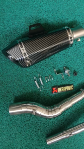 Sniper 155 Stainless Elbow with Akrapovic Hexa Tip & Silencer