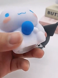 Squishy Sanrio Kuromi Bubble blowing Cute Cartoon Stress Relief Breathable Slow Rebound toys