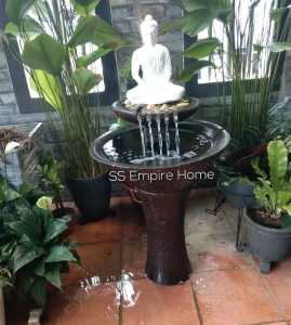 S1 Buddha Brown Teeth Feng Shui Water Fountain Pond Kolam Air Sandstone Garden Water Feature Balinese 风水流水喷泉瀑布池 Fish