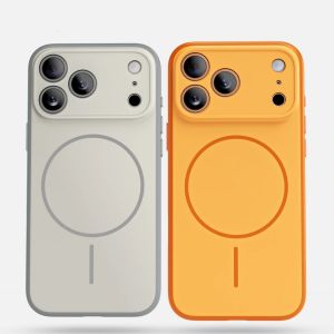 Rundun Series Magnetic Soft Edge Phone Case for iPhone 17 pro Max 16 pro Max Full Lens Protection AI Button Male Female Style Compatible