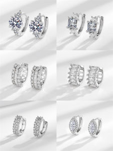 Fashionable 925 Silver Moissanite Earrings Original Design Exquisite Trendy New 2024 Stylish Jewelry Ear Decorations