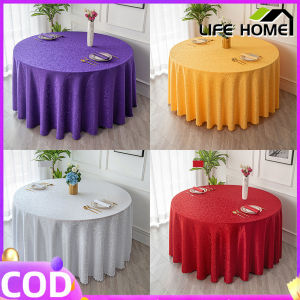 Tablecloth Round 4/6/8/10 Seater Solid Color Table Cloth Home Dining Room Banquet Wedding Party Decorate Table Cover