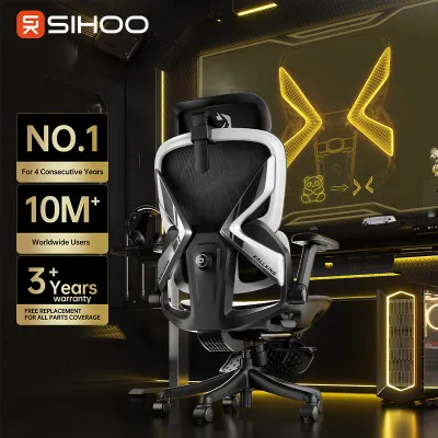 SIHOO X7S Gaming Chair 5D Soft PU Armrest Ergonomic Chair Bamboo Fiber Elastic Full Mesh Kerusi Rehat Malas 西昊人体工学椅子 - 3 Years Warranty
