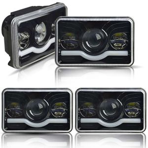 Đèn Pha LED 4x6 Inch H4 12V 24V Hình Vuông Thay Thế Cho Xe GMC Chevrolet Xe Jeep Xe Máy Xe Tải - Đèn Pha Nhôm Chống Nước