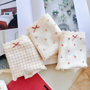 Antibacterial Pure Cotton Triangle Panties Extended Crotch Ladies Underwear Comfortable Breathable Feminine Hygiene Briefs