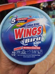 (3Pcs)Wings Biru Sabun Colek Krim 340g