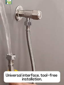 Water Heater Inlet Pipe 304 Stainless Steel Braided Pipe All Brass Connector Anti-Corrosion & Anti-Rust Explosion-Proof & Leak-Proof Basin Toilet Connection Inlet Pipe