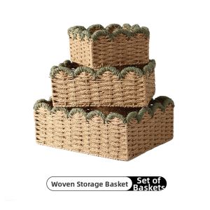 YSINGHOME | Handcrafted Rectangular Vintage Storage Basket