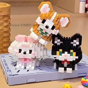 Pet Mini Brick Cat Dog Nano Block Educational Toys For Kids 微颗粒积木宠物小猫小狗
