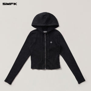 SMFK | Vintage Fitted Zip-up Hooded Jacket Cotton