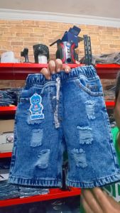 Celana Jeans Pendek Anak Laki-Laki Ripped 2-10 Tahun | Khakha Store