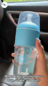 PopYum Anti-Colic Formula Making Baby Bottle 9 oz 3-pack Blue