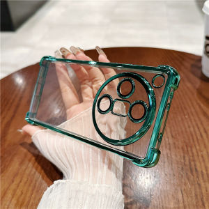 Oppo Find X7 Silicone Phone Case Protective Cover Full Lens Protection Thickened Soft Shell Men Women Style Transparent Design