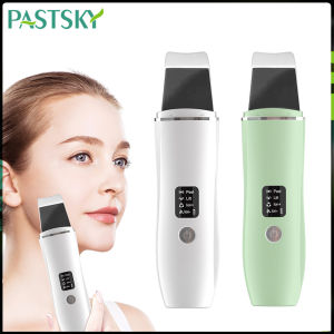 Pastsky เครื่องที่ขัดหน้าที่ขัดผิวอัลตร้าโซนิก EMS บวกและลบไอออน4โหมดหน้าจอ LCD ทำความสะอาดเครื่องกำจัดสิวหัวดำลอกหน้าเครื่องทำความสะอาดใบหน้าลึกสำหรับดูแลผิว