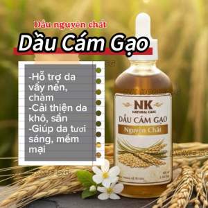 Dầu Cám Gạo Nguyên Chất – Dưỡng Ẩm Làm Dịu Da Khô Ngứa Bong Vảy Hiệu Quả Cho Viêm Da Cơ Địa