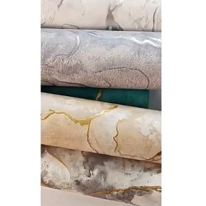 Wallpaper Dinding Marmer Vinyl Hijau Kombinasi 7m s/d 8m Lebar 45cm