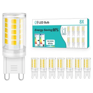 3/8pcs G9 Led Light Bulb 3W 220V Chandelier Light Corn Bulbs 6000K 2700K Non-dimmable G9 Base LED Lamp Replace 33W Halogen Lamp