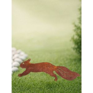 CIFbuy | CIFbuy Iron Wall Decor with Squirrel Cutout Rustic Tree Stump Metal Wall Art Vintage Indoor Outdoor Patio Garden Accent